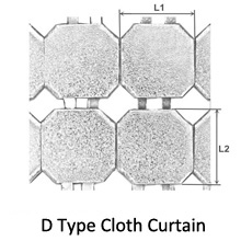 D type cloth curtain