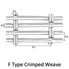 f type crimped mesh