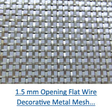 1.5 mm opening flat wire decorative metal mesh pdf