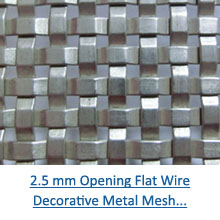 2.5 mm opening flat wire decorative metal mesh pdf