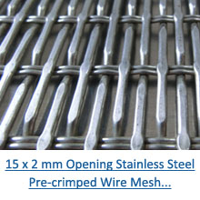 15 x 2 mm stainless steel decorative crimped wire mesh pdf